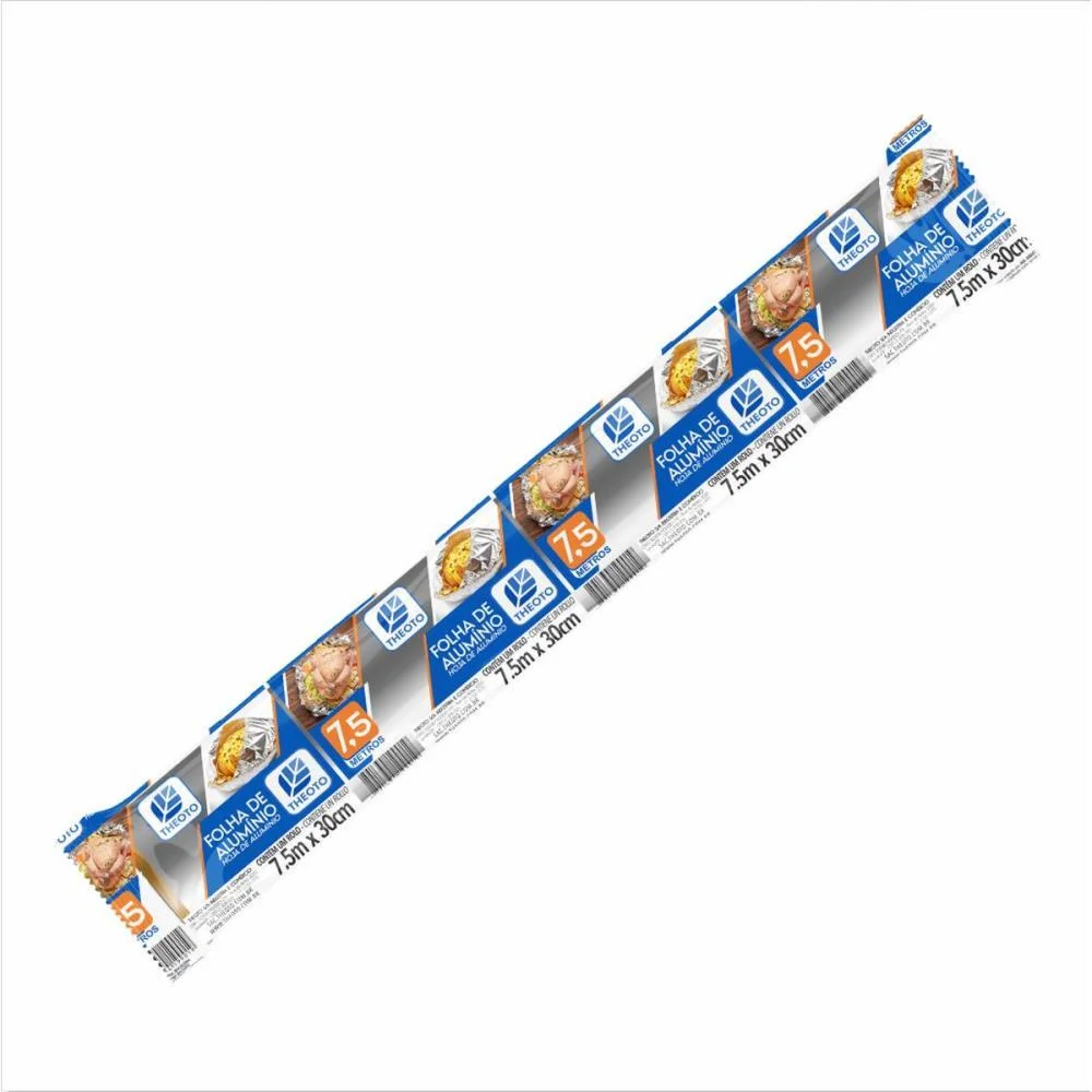 Papel Aluminio 30 Cm X 7,5 M Theoto (Rolo) - imagem 2