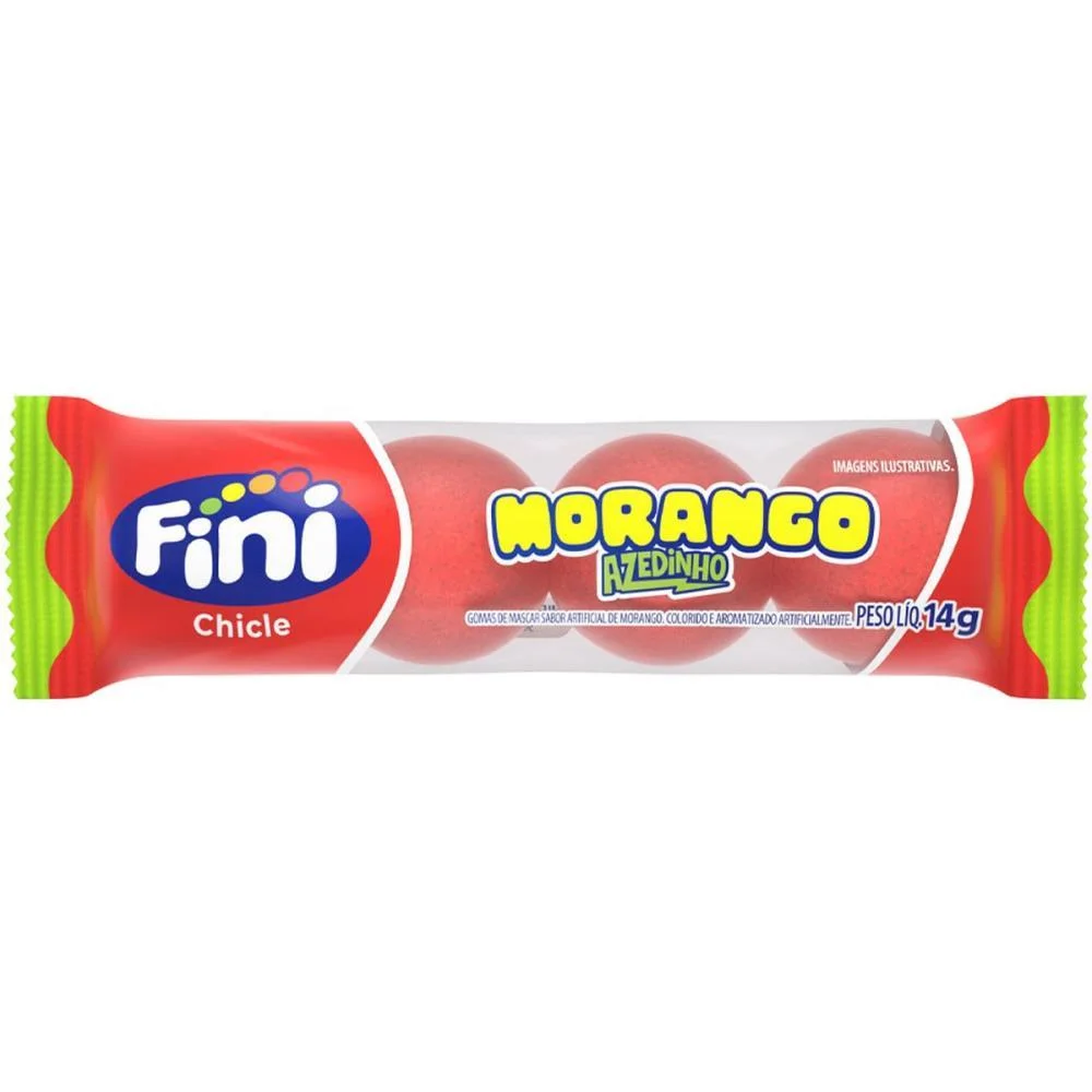 Doce Chicle Morango 14G Fini C/ 18 Unidades - imagem 4