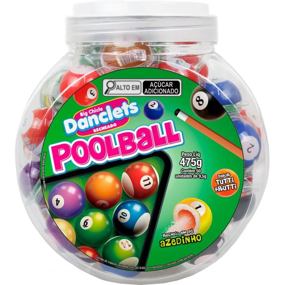 Doce Danclets Pool Ball C/Recheio(S Danilla Foods (Pote-50) - imagem 3