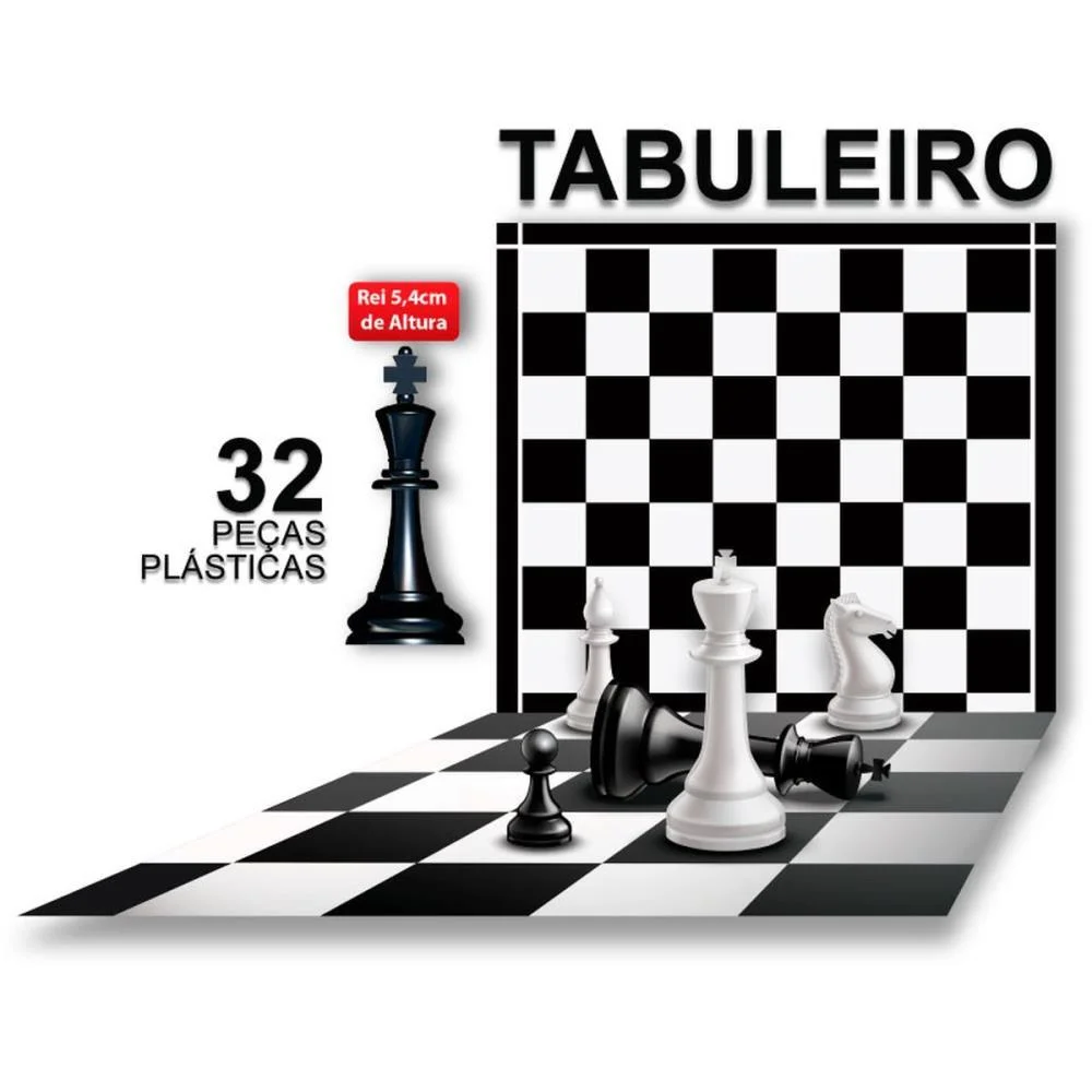 Jogo De Xadrez Rei Tamanho Real 5,4Cm Pais E Filhos (Unidade) - imagem 4