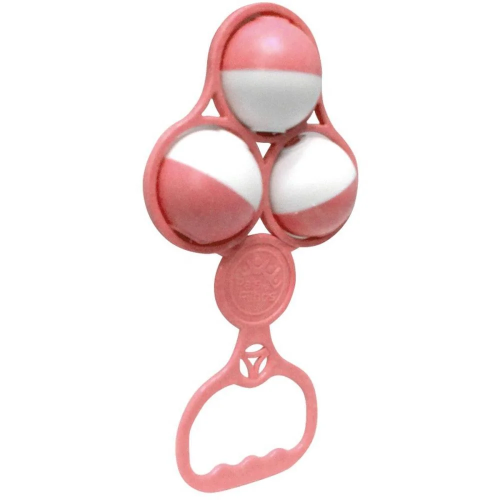 Mordedor E Chocalho Chocalho Bolas Rosa Solapa Pais E Filhos (Unidade) - imagem 5