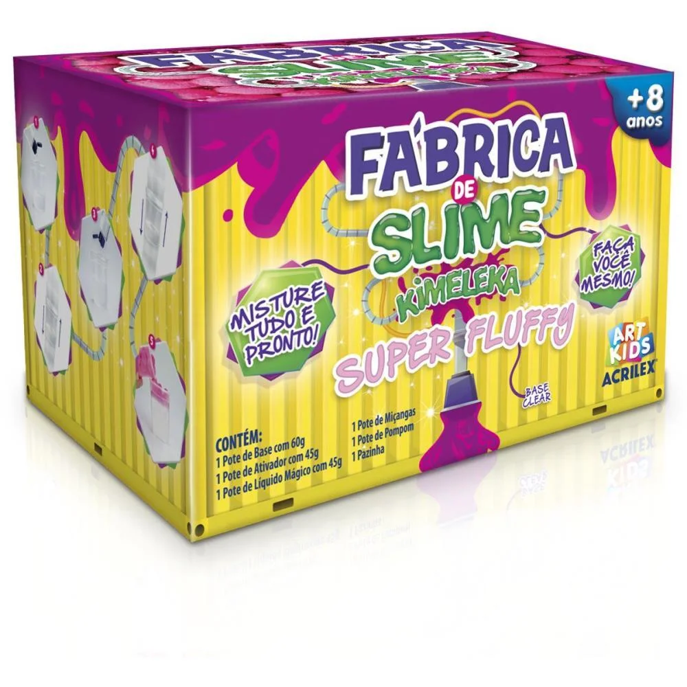 Slime Kimeleka Super Fluffy Fabrica Acrilex (Cx.c/04) - imagem 4