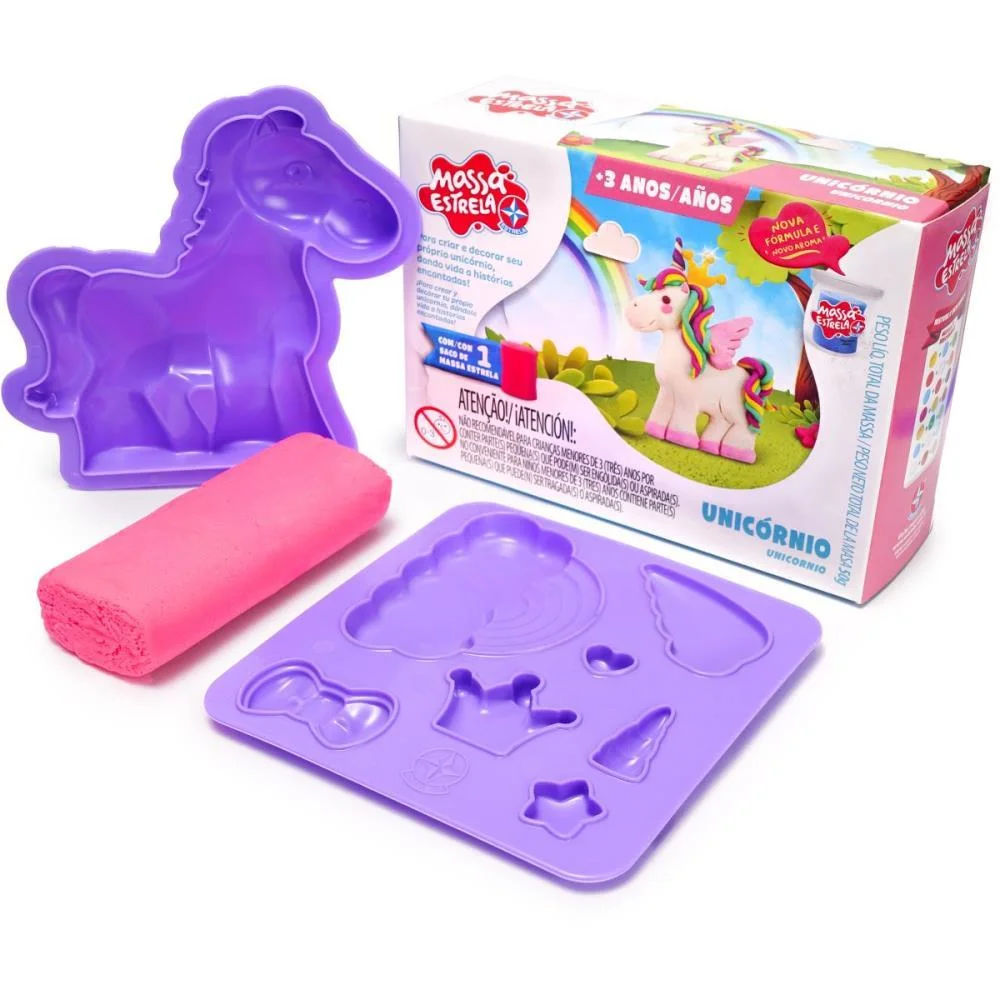 Massa Para Modelar Criativa Massa Kit Unicornios Estrela (Unidade) - imagem 5