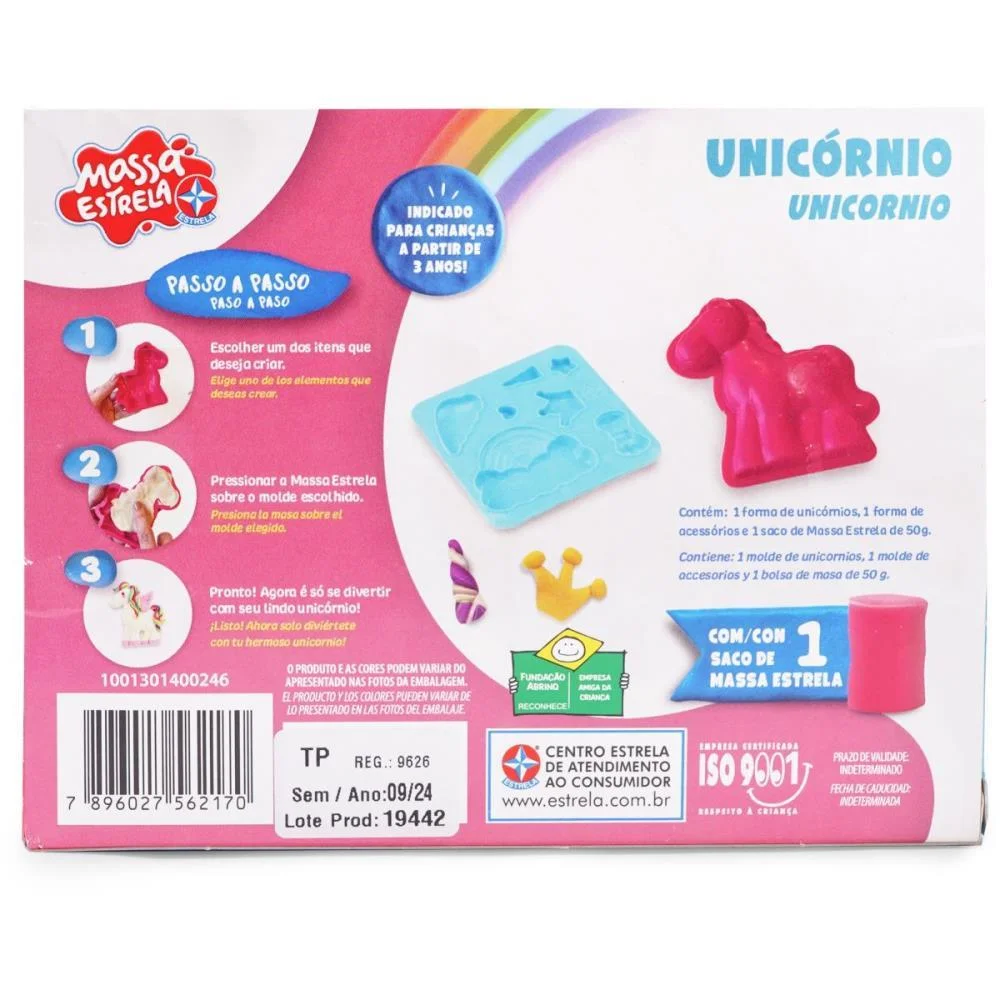 Massa Para Modelar Criativa Massa Kit Unicornios Estrela (Unidade) - imagem 6