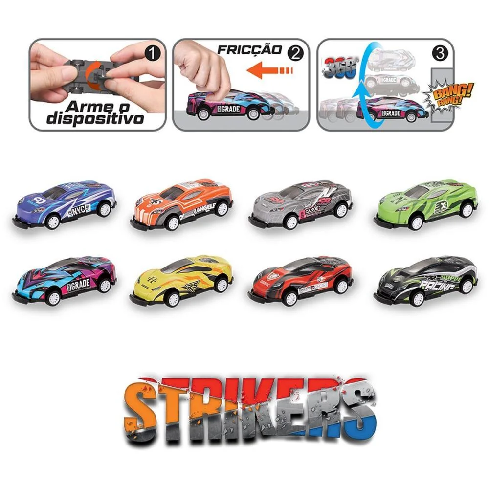 Carrinho A Friccao Strikers Colec.em Metal (S) Polibrinq - imagem 4