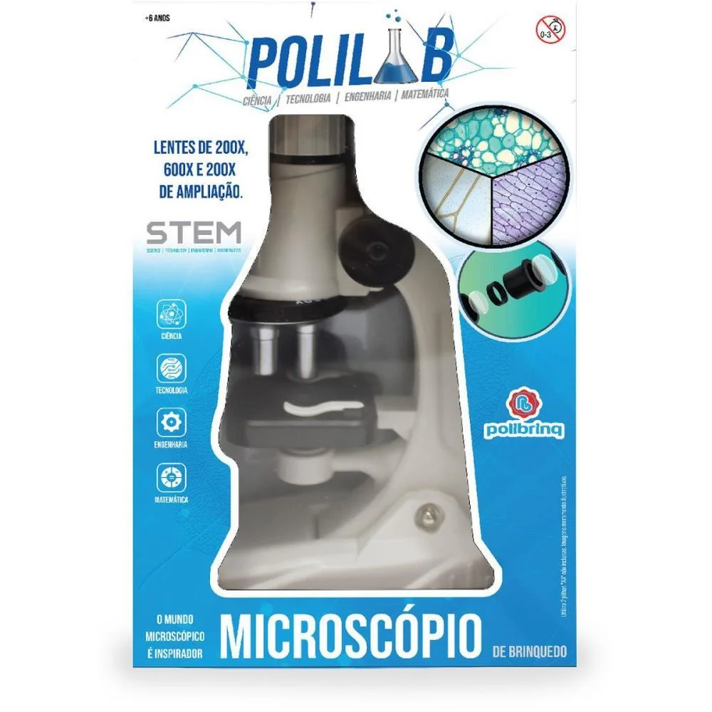 Brincando De Profissoes Microscopio 22Cm Até 1200X Polibrinq (Unidade) - imagem 6