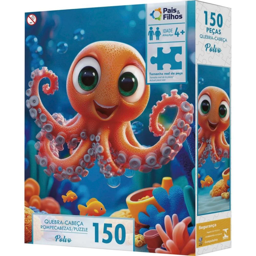 Quebra-Cabeca Cartonado Polvo 150 Pecas Pais E Filhos (Unidade) - imagem 2