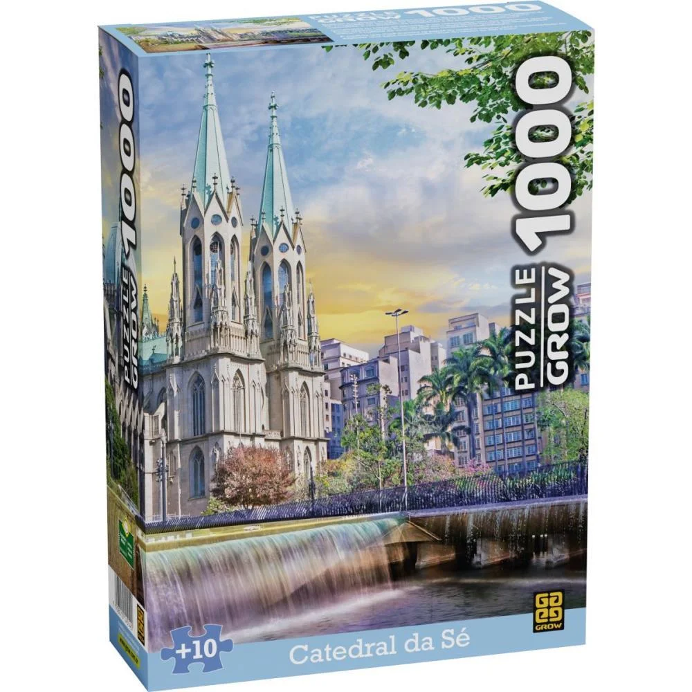 Quebra-Cabeca Cartonado Catedral Da Se 1000 Pecas Grow (Unidade) - imagem 2