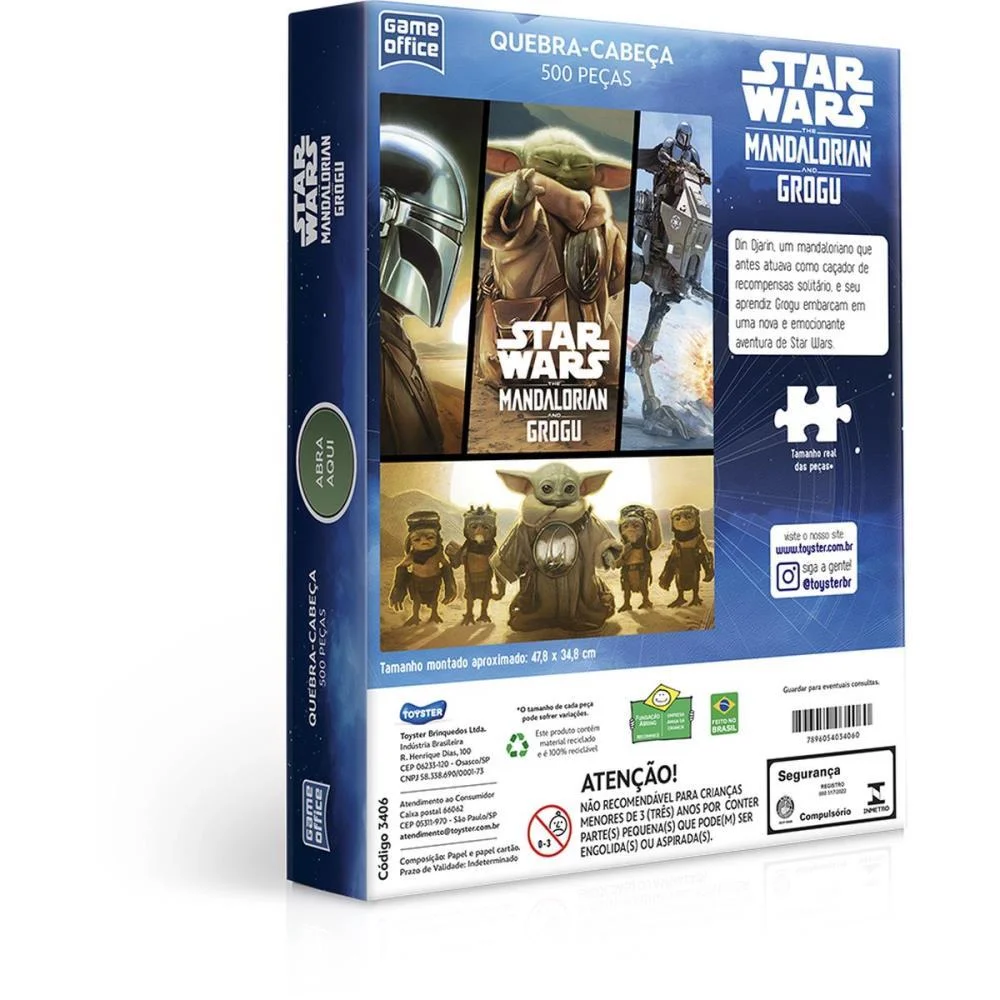 Quebra-Cabeca Cartonado The Mandalorian And Grogu 500P Toyster (Unidade) - imagem 5