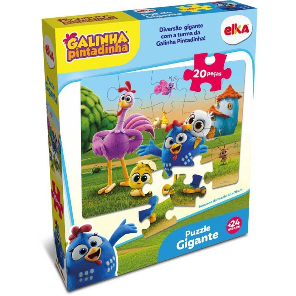 Quebra-Cabeca Cartonado Galinha Pintadinha Gigante 20P Elka (Unidade) - imagem 5