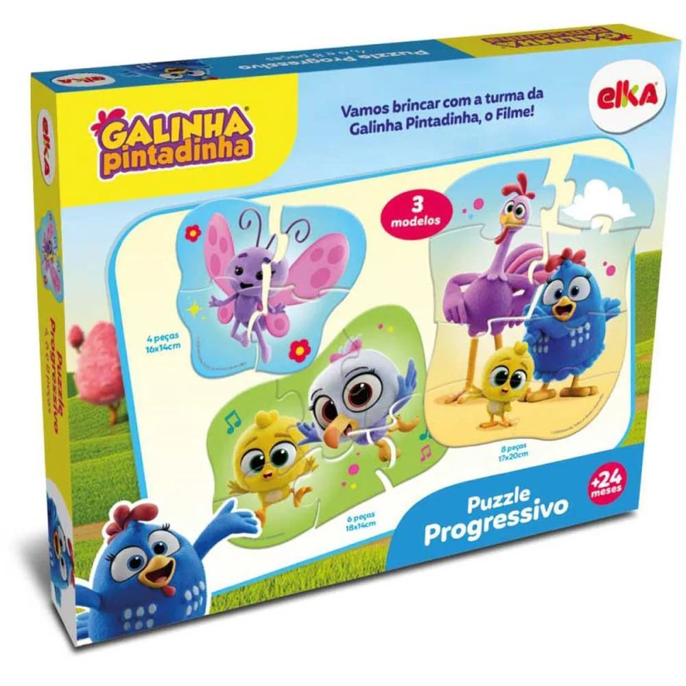 Quebra-Cabeca Cartonado Galinha Pintadinha Prog.4/6/8P Elka (Unidade) - imagem 5