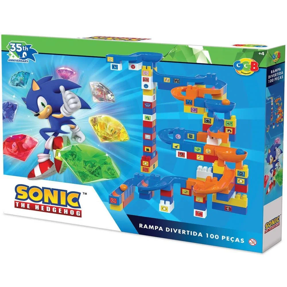 Brinquedo Para Montar Sonic Rampa Divertida 100Pcs Ggb Plast (Unidade) - imagem 3