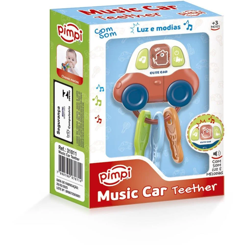 Brinquedo Para Bebe Music Car C/Luz/Som/Mordedor Maral (Unidade) - imagem 4
