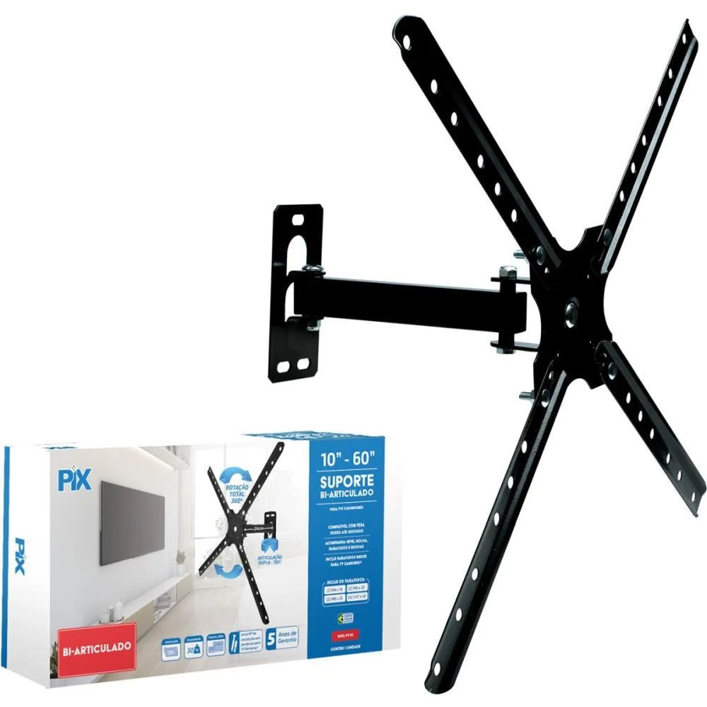 Suporte Para Tv Bi-Articulado 10 A 60 Pol. Pto Santana Centro (Unidade) - imagem 3