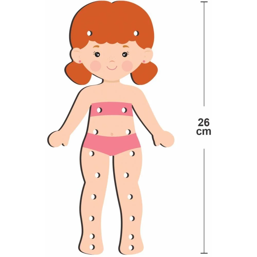 Brinquedo Educativo Alinhavo Veste E Brinca Madeir Nig Brinquedos (Unidade) - imagem 10