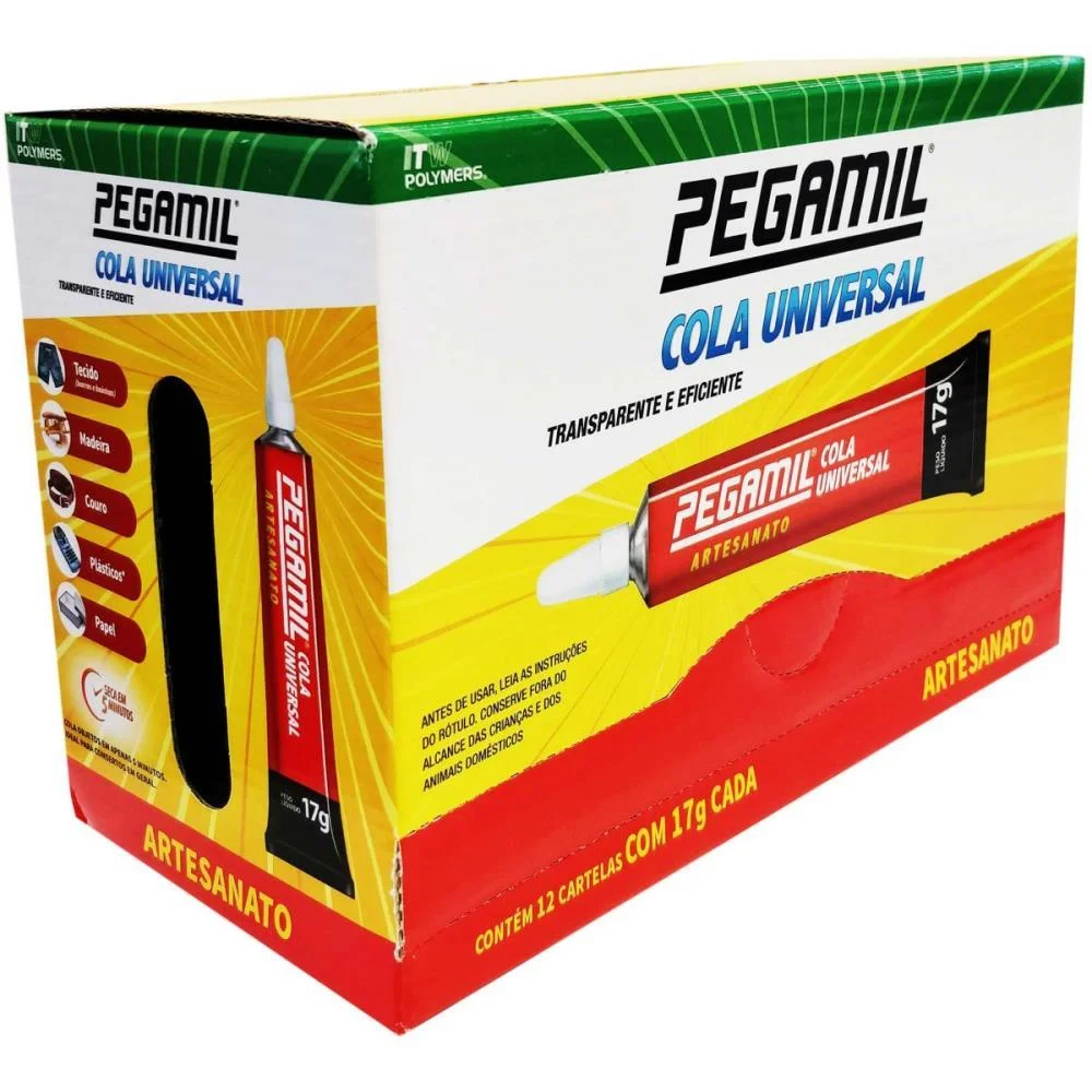 Cola Para Artesanato Universal 17G Blister Pegamil (Cx.c/12) - imagem 5