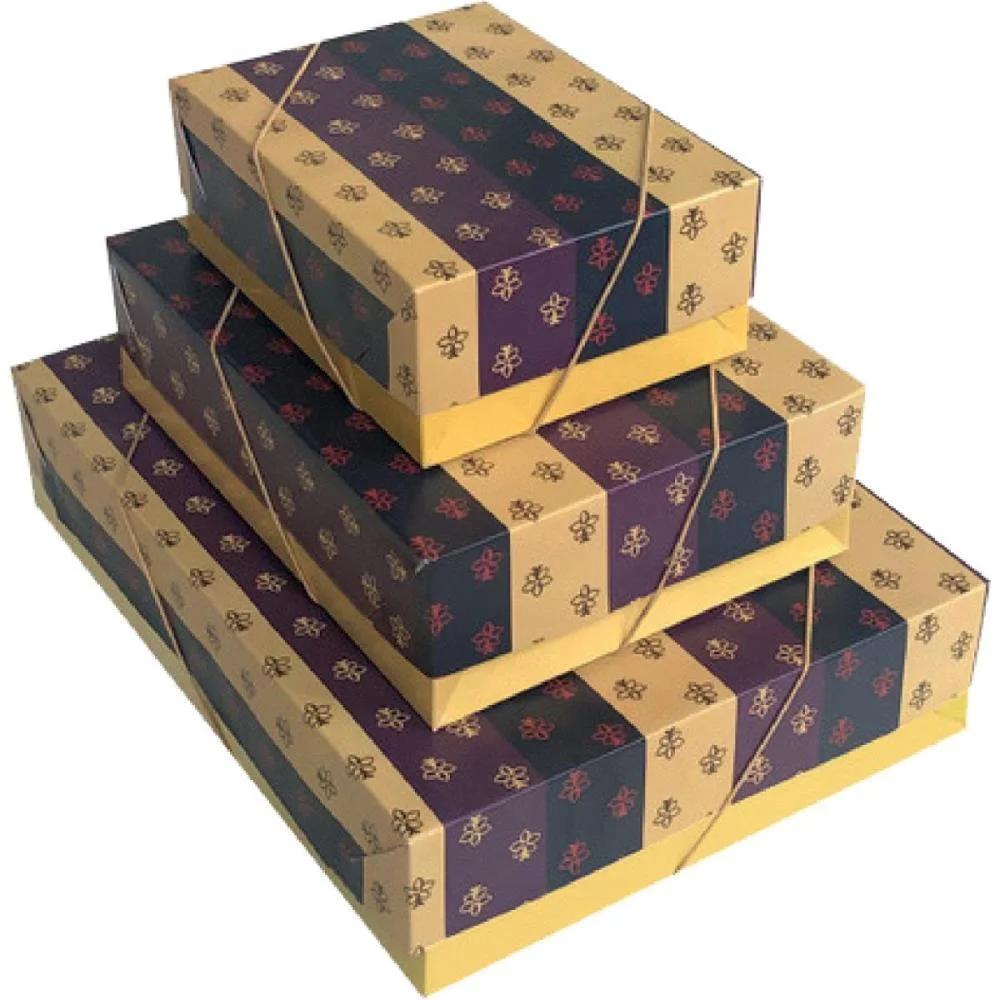Caixa Para Presente Com Tampa Md 19X26X7,5 Elast. Estampad Cristina (Pct.c/16) - imagem 2