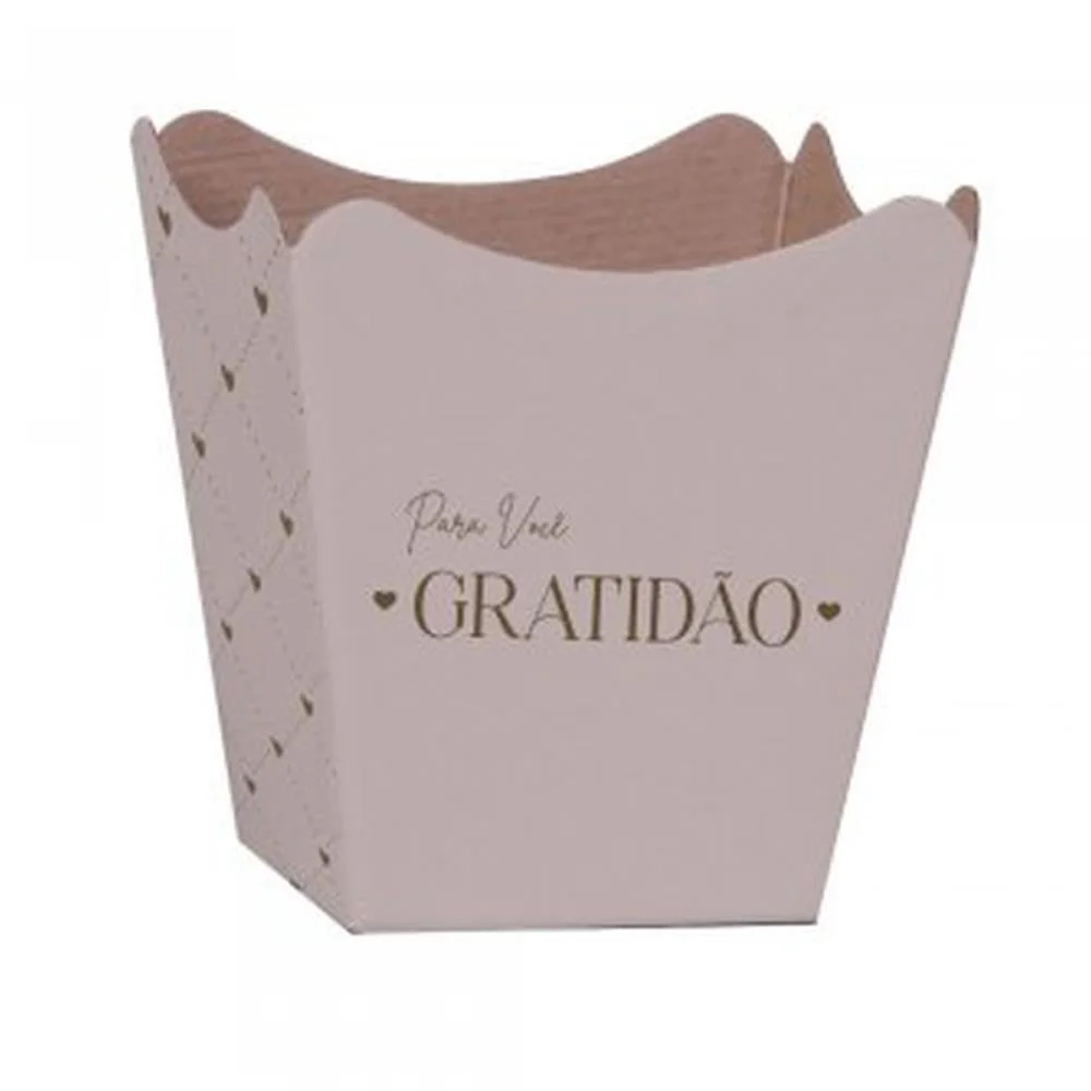 Cachepot Paper Decorado Pote 15 Essencia Nude 16X17X11 Xingo Embalagens (Pct.c/10) - imagem 2