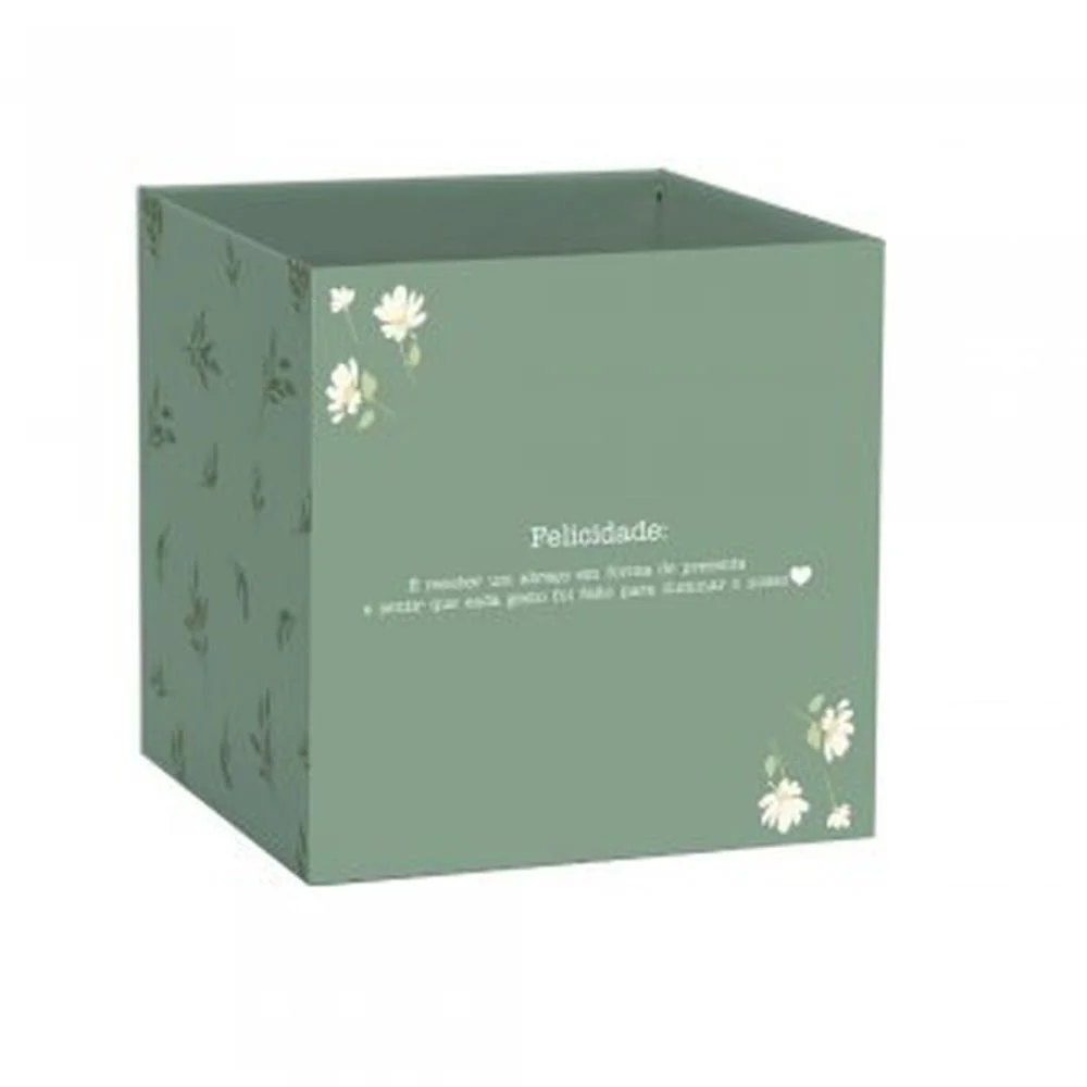 Cachepot Paper Decorado Pote 15 Daisy Quadrado 15X15X1 Xingo Embalagens (Pct.c/10) - imagem 3