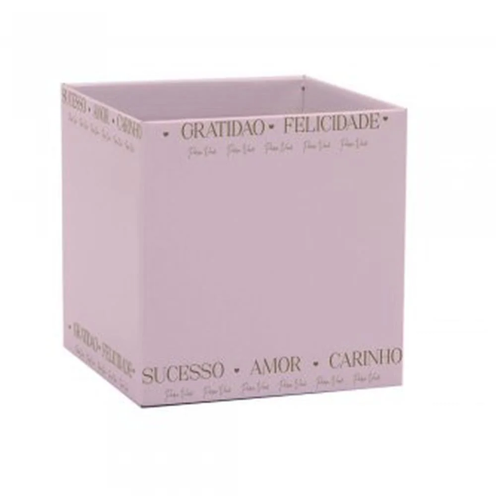 Cachepot Paper Decorado Pote 15 Essencia Rosa Qd 15X15 Xingo Embalagens (Pct.c/10) - imagem 3