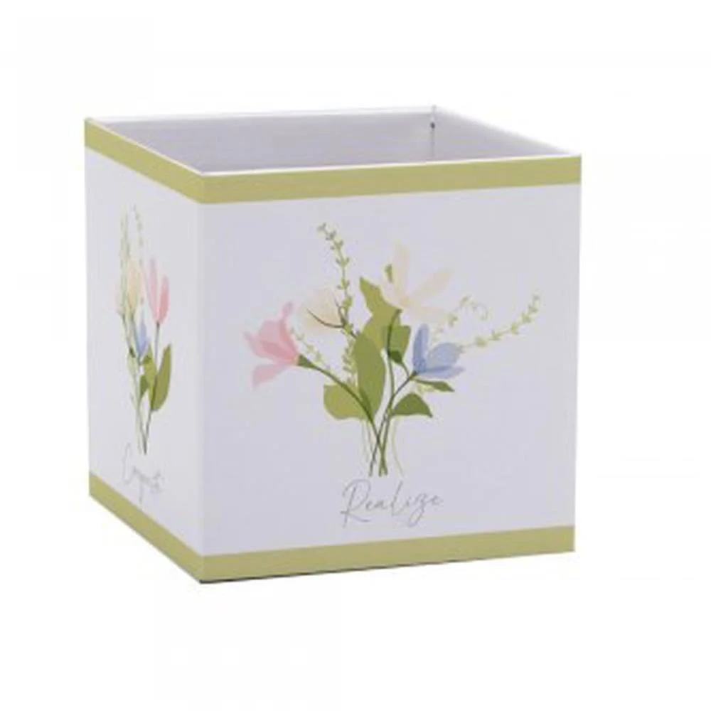 Cachepot Paper Decorado Pote 15 Jardim Quadrado Xingo Embalagens (Pct.c/10) - imagem 2