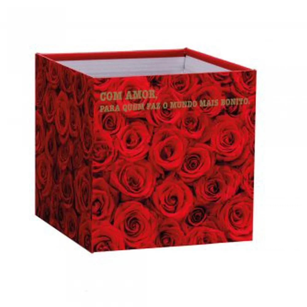 Cachepot Paper Decorado Pote 15 Scarlet Quadrado Xingo Embalagens (Pct.c/10) - imagem 2