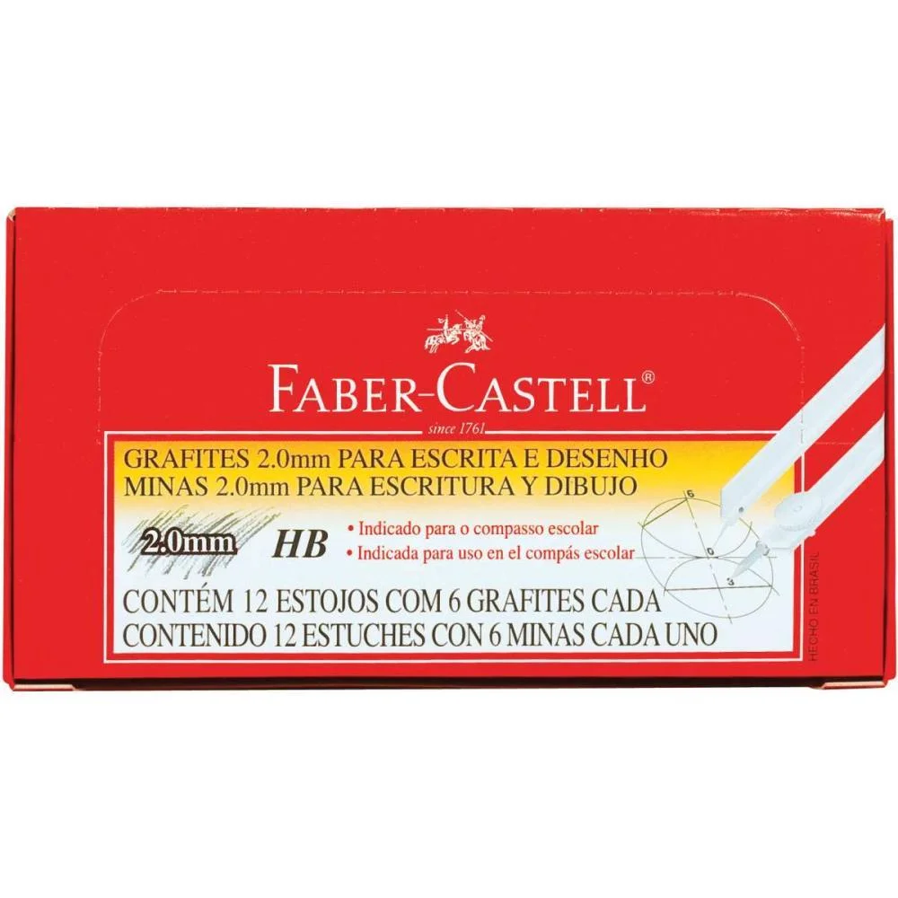 Grafite 2.0Mm 2,0 Hb 12Tubosx06Minas Faber-Castell (Caixinha) - imagem 2