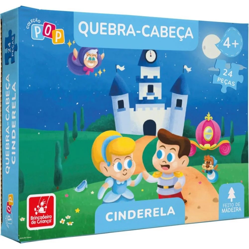 Quebra-Cabeca Madeira Cinderela 24Pcs Brinc. De Crianca (Unidade) - imagem 3