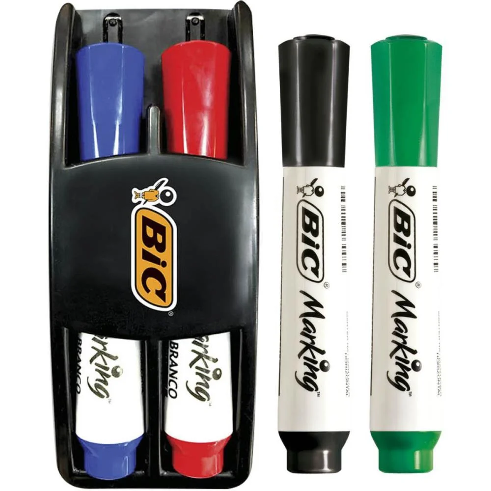 Pincel Quadro Branco Marking Kit 4 Pinceis+Apagador Bic (Kit) - imagem 4