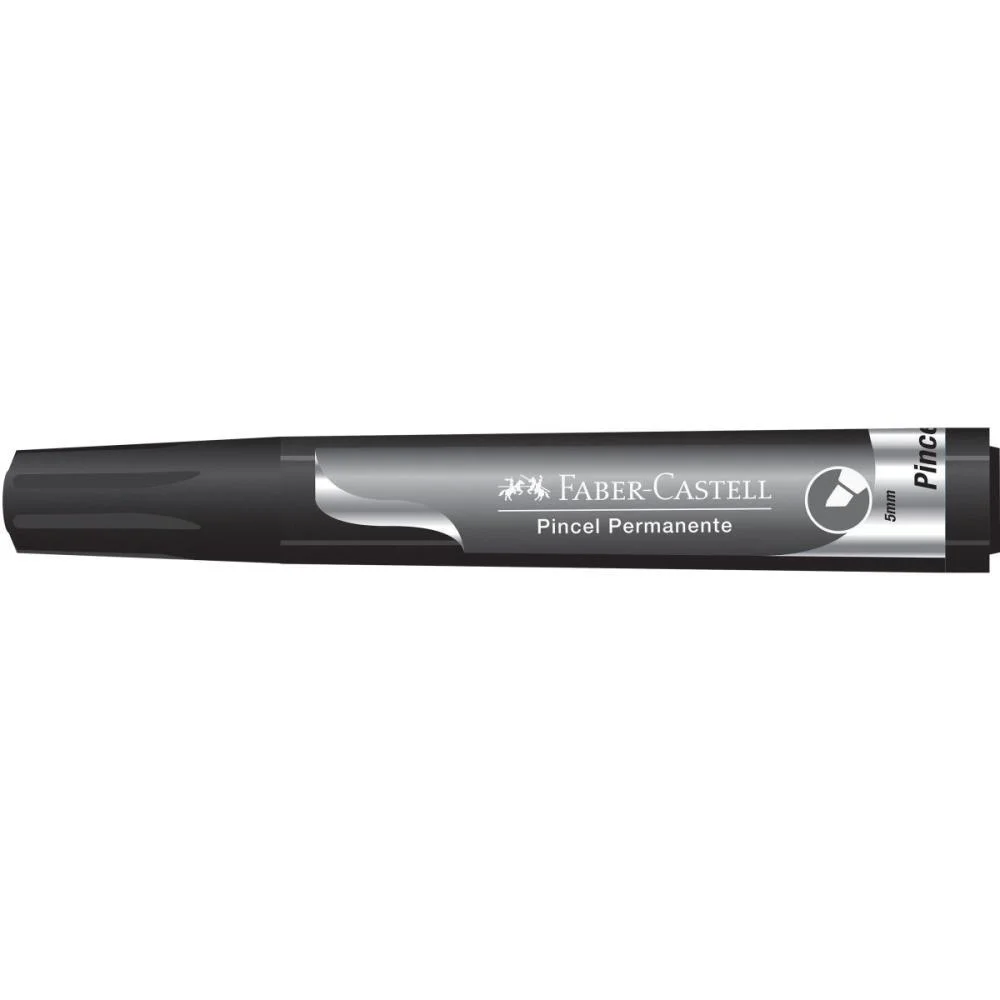 Pincel Marcador Permanente Preto Faber-Castell (Cx.c/12) - imagem 4