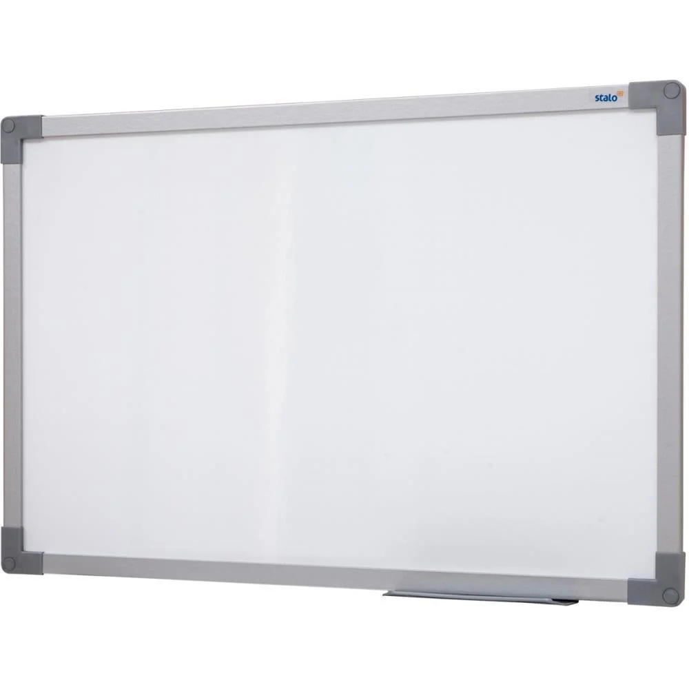 Quadro Branco Moldura Madeira 090X060Cm Uv Mdf Soft Prata Stalo (Pct.c/02) - imagem 2