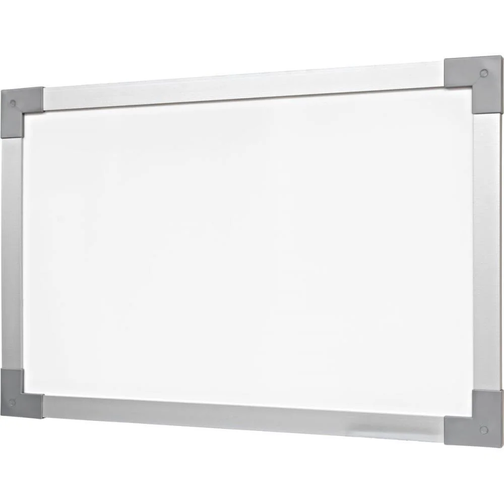 Quadro Branco Moldura Madeira 200X120Cm Soft Prime Prata Stalo - imagem 3