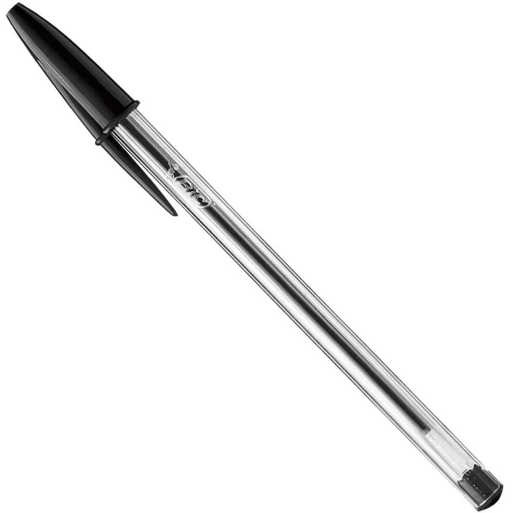 Caneta Esferografica Cristal Preta Corpo Transp. Bic (Bl.c/03) - imagem 5