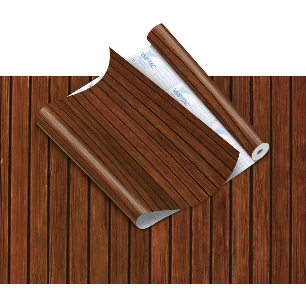 Plastico Adesivo 45Cmx10M Madeira Ripado V.m.p. (Rolo) - imagem 2