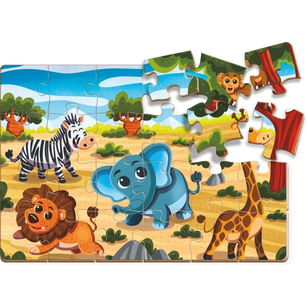 Quebra-Cabeca Madeira Safari 24Pcs Brinc. De Crianca (Unidade) - imagem 4