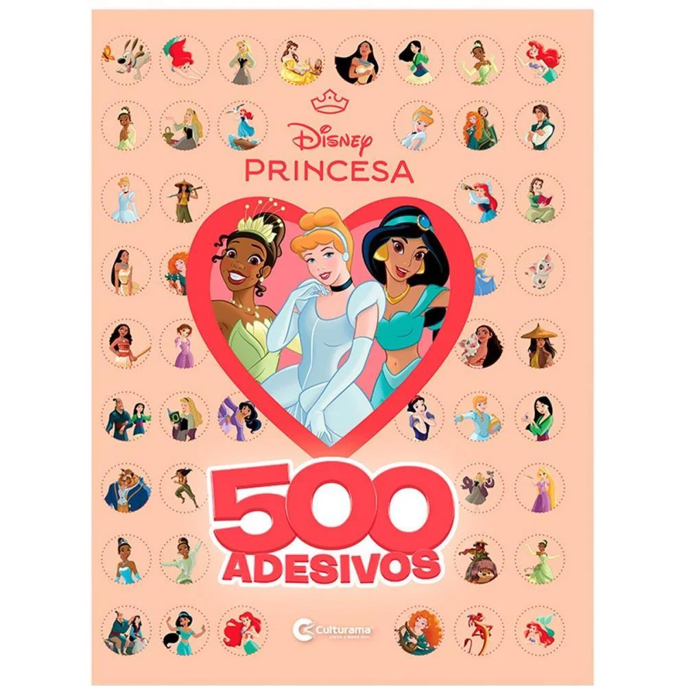 Livro Com Adesivos Princesas 40P C/500 Adesivos Culturama - imagem 2