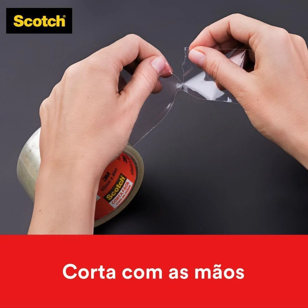 Fita Para Empacotamento Scotch Corta Facil 45Mmx40M Tr 3M (Unidade) - imagem 4