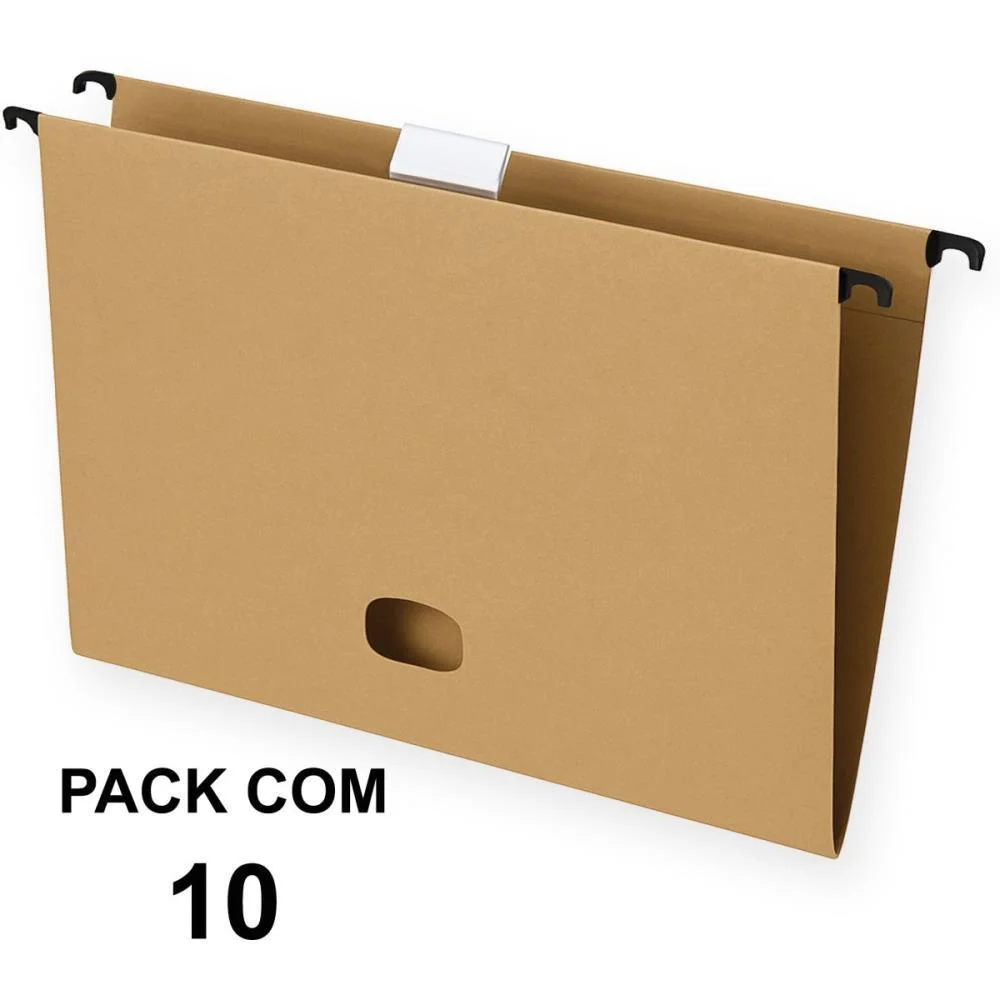 Pasta Suspensa Kraft Grampo+Visor Plastificad Acrimet (Pct.c/10) - imagem 2