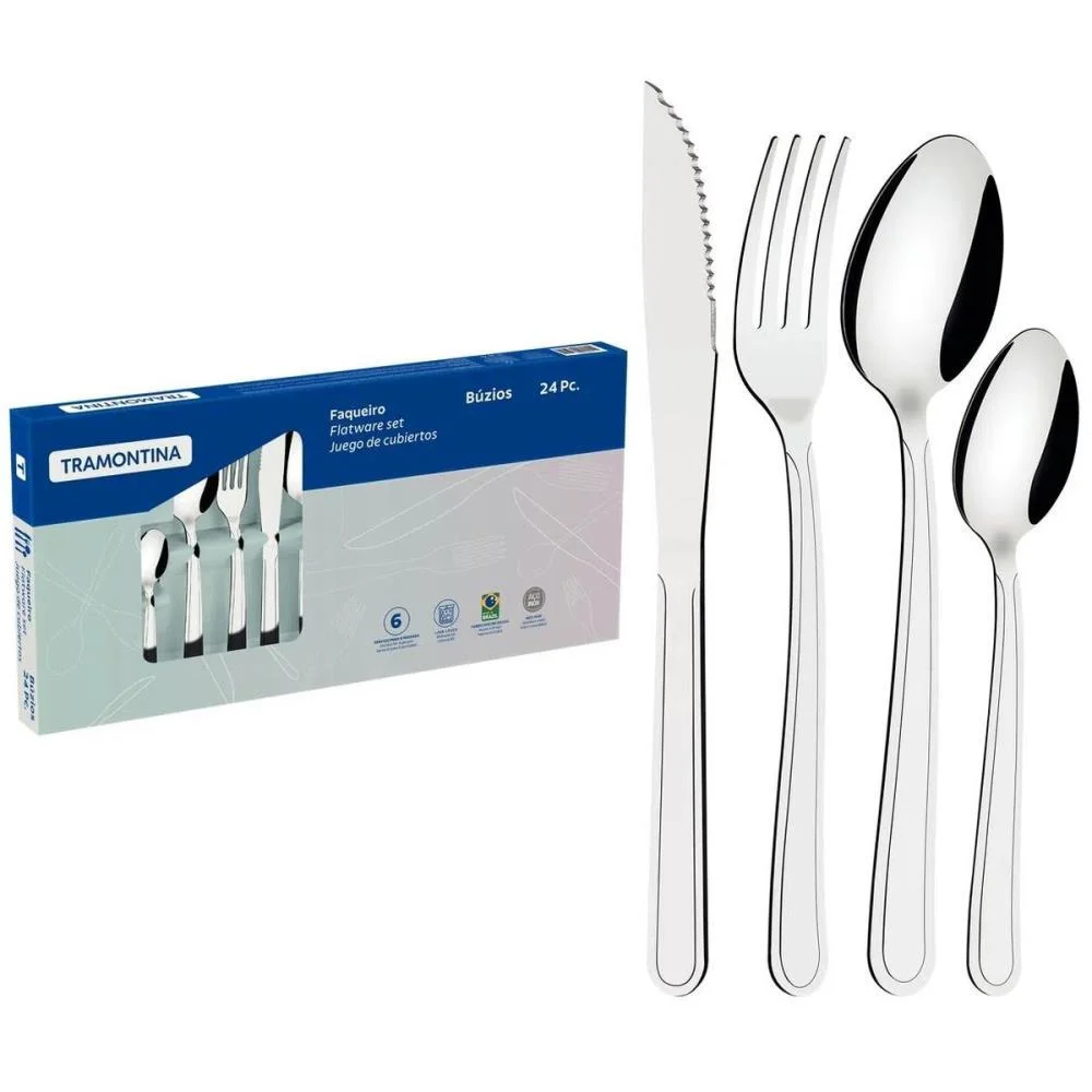 Talher Faqueiro Buzios 24Pc Inox Tramontina (Unidade) - imagem 3
