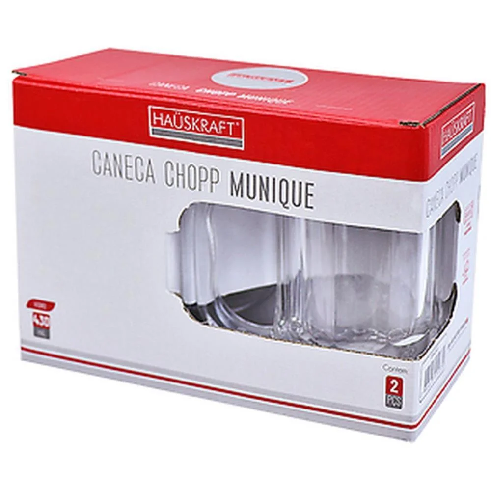 Caneca De Vidro Chopp Munique 430Ml Western (Kit.c/02) - imagem 6
