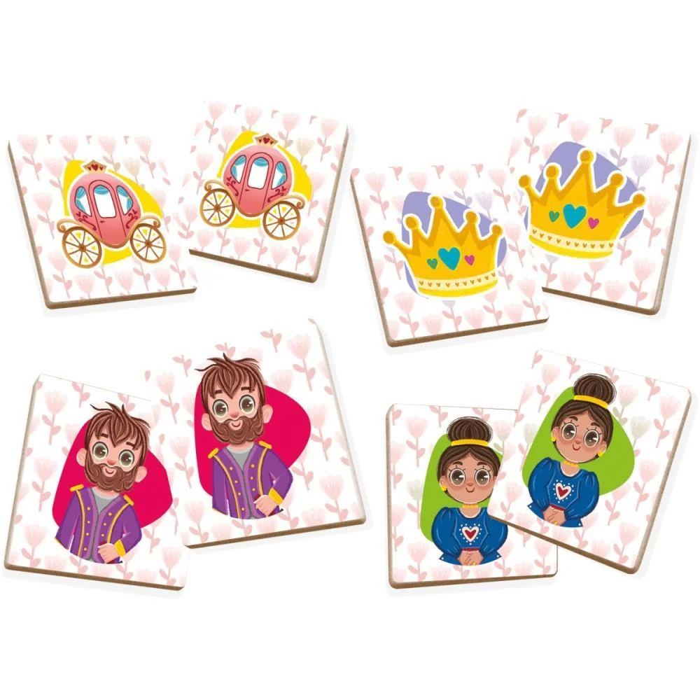 Jogo Da Memoria Em Madeira Reino Encantado 24Pcs Brinc. De Crianca (Unidade) - imagem 4