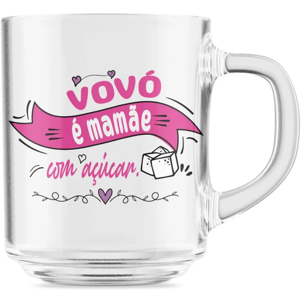 Caneca De Vidro Vovo Mamae 320Ml Western (Unidade) - imagem 2