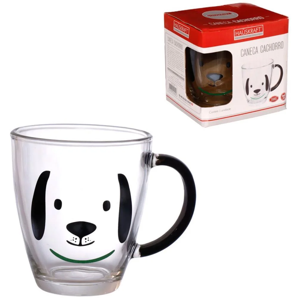 Caneca De Vidro Cachorrinho 365Ml Western (Unidade) - imagem 3