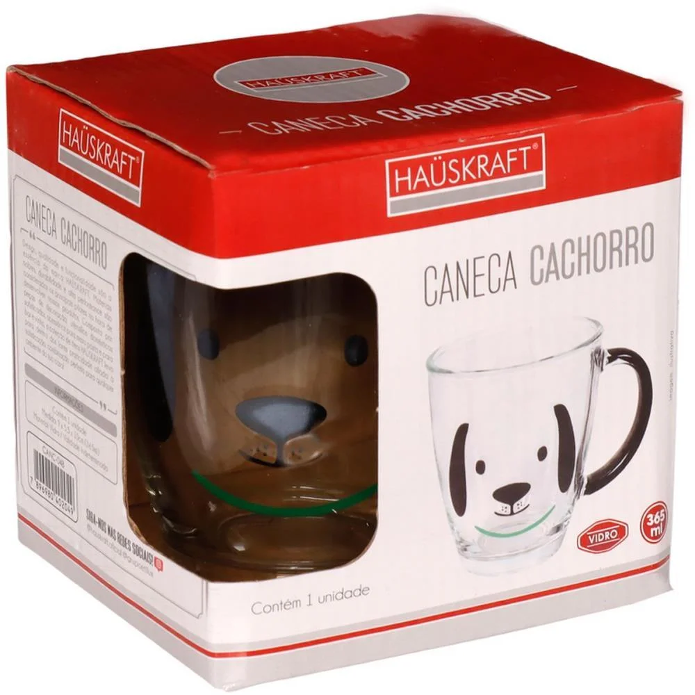 Caneca De Vidro Cachorrinho 365Ml Western (Unidade) - imagem 5