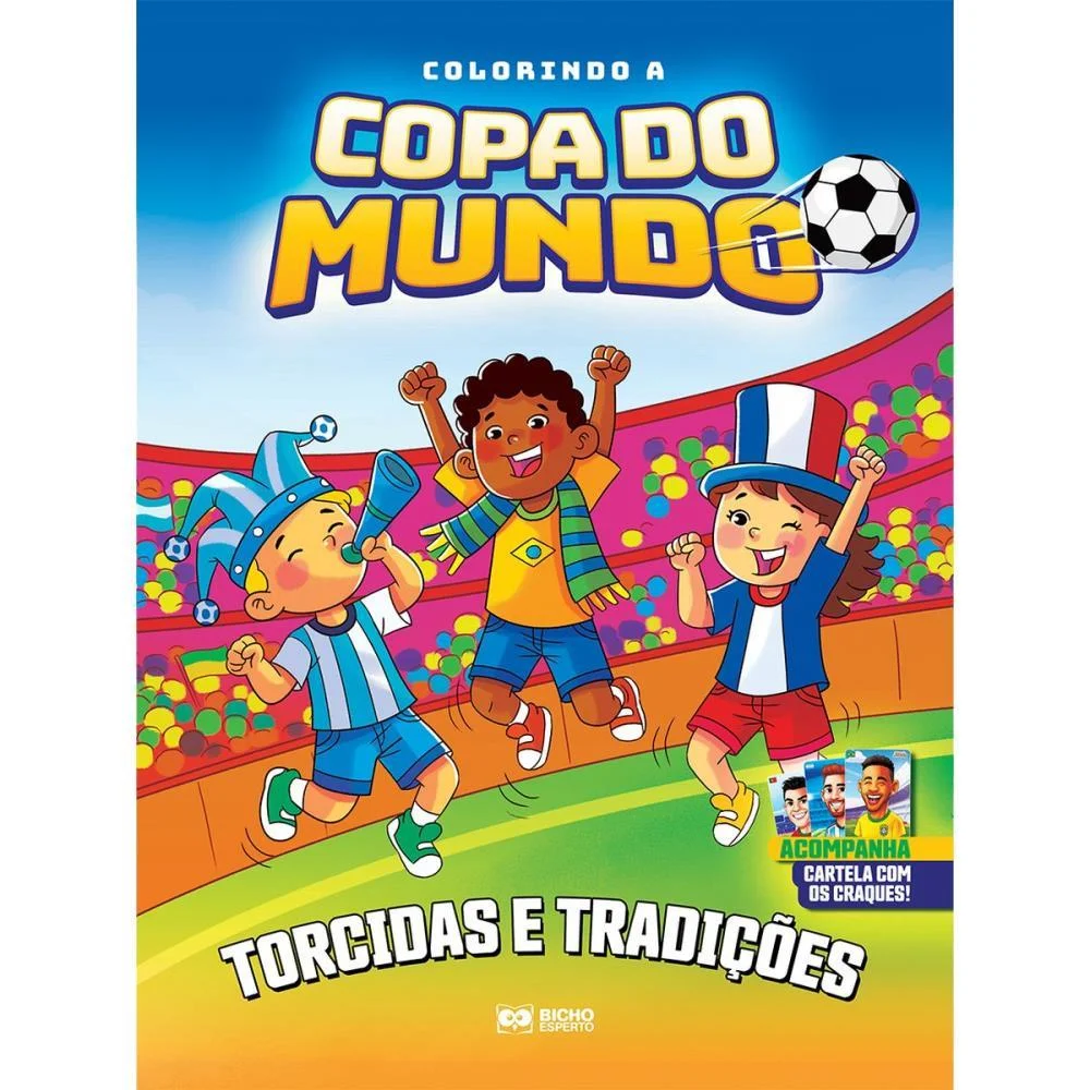 Copa Do Mundo Livro Colorindo A Copa 16Pgs Bicho Esperto (Pct.c/04) - imagem 5