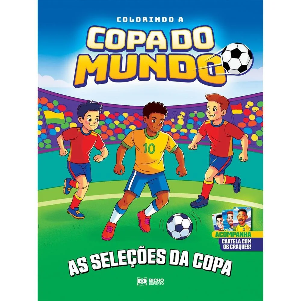 Copa Do Mundo Livro Colorindo A Copa 16Pgs Bicho Esperto (Pct.c/04) - imagem 8