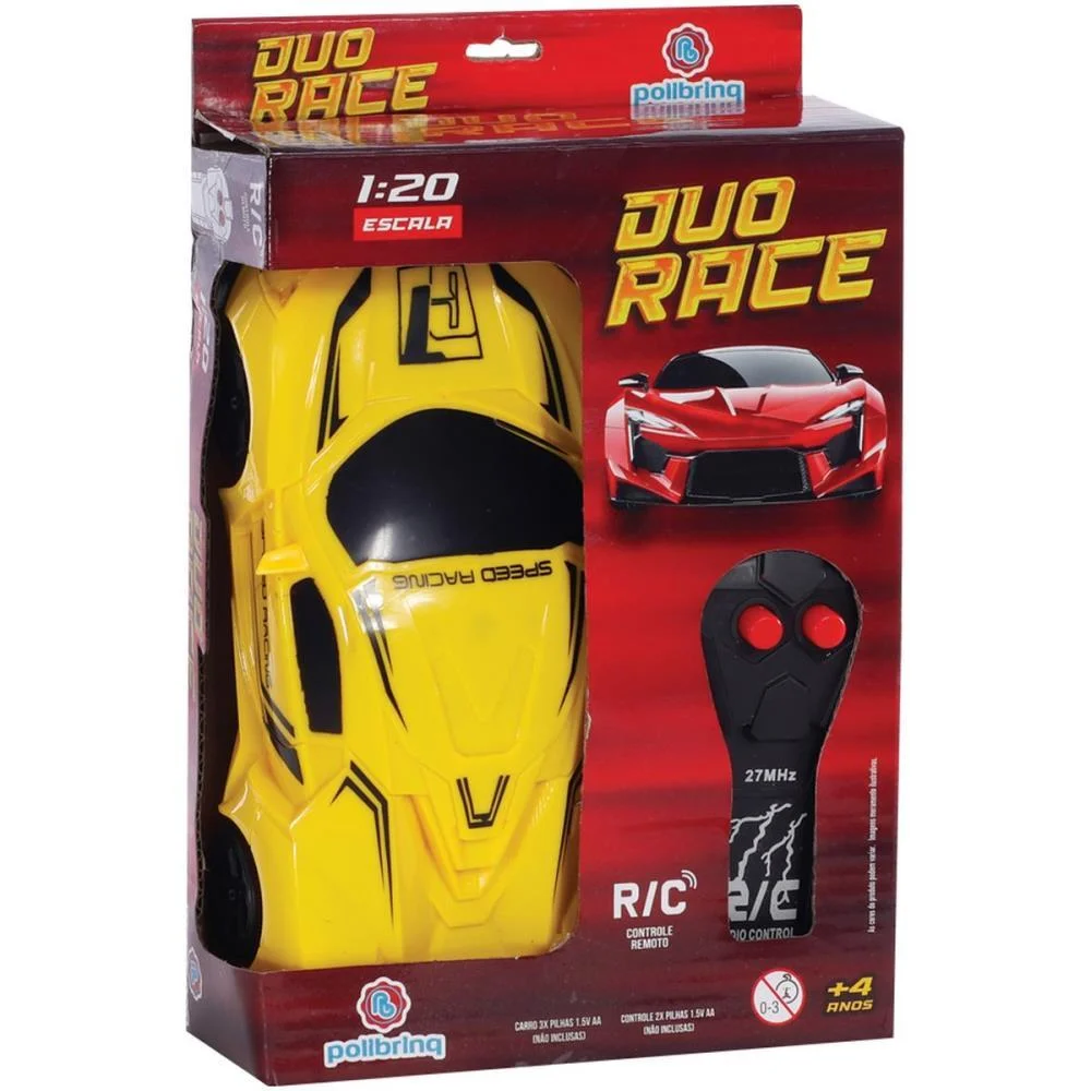 Carrinho Controle Remoto Duo Race 1:20 2Funcoes Polibrinq - imagem 7