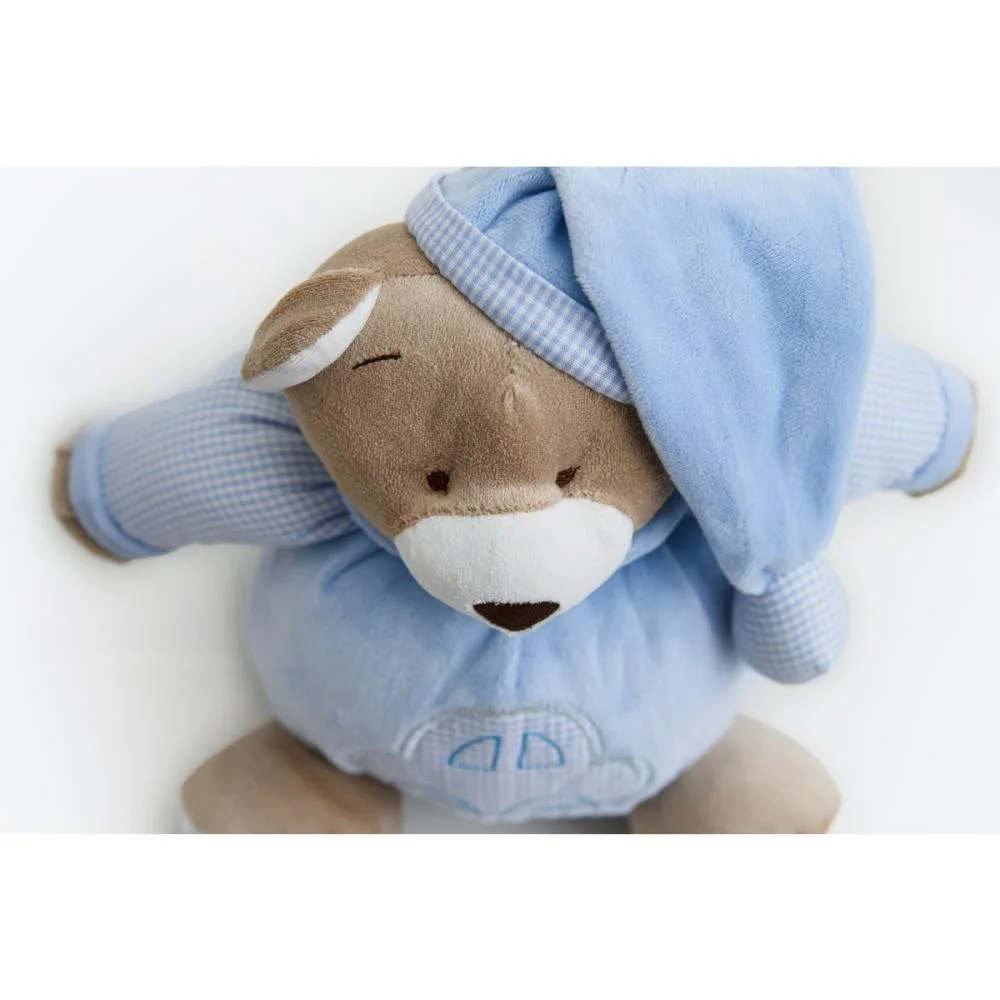 Pelucia Urso Nino Azul Bebe 22Cm Zip - imagem 7