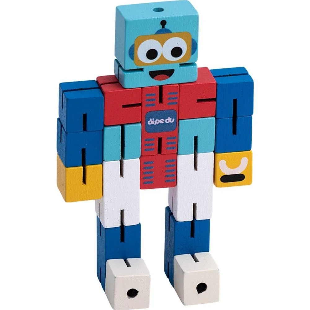 Brinquedo Pedagogico Madeira Dipedu Cubebot Brw - imagem 3