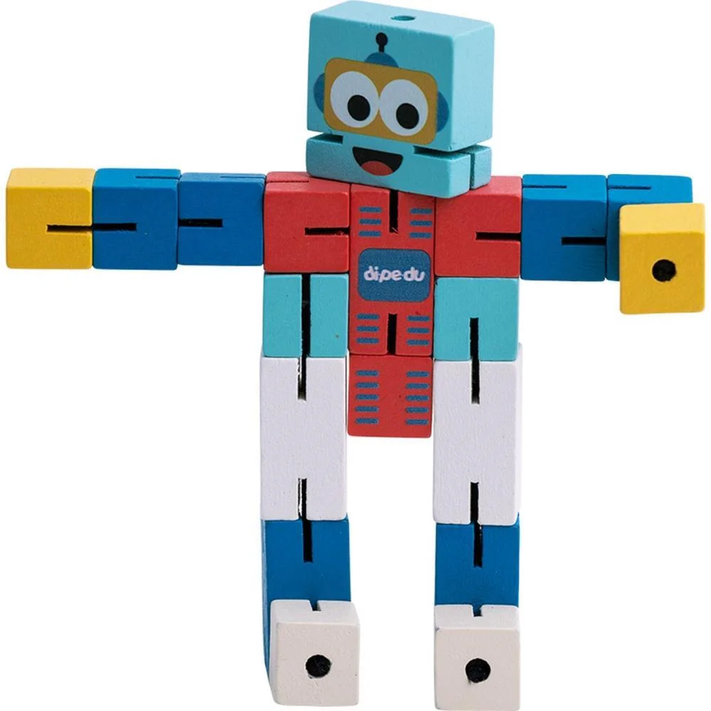 Brinquedo Pedagogico Madeira Dipedu Cubebot Brw - imagem 4